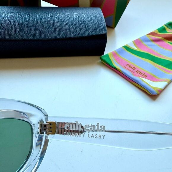 New Cult Gaia X Thiery Lasry Jazz 47mm oval sunglasses in clear frame color main image 8
